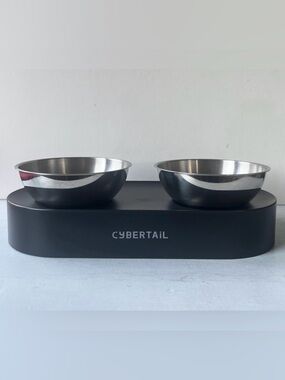 Cat Food Bowl Elevated Inclined Raised Tilted Water Dish Pet Stainless Steel